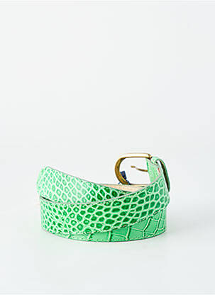 Ceinture tissage effet écaille vert SIGNE NATURE femme
