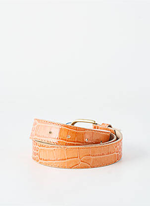 Ceinture tissage effet écaille marron SIGNE NATURE femme