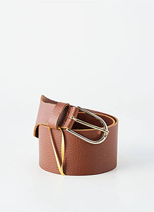 Ceinture coutures renforcées marron SIGNE NATURE femme