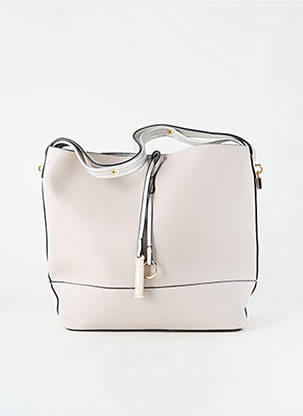 Sac cuir grainé forme rectangulaire gris SOPHIA DELLI femme