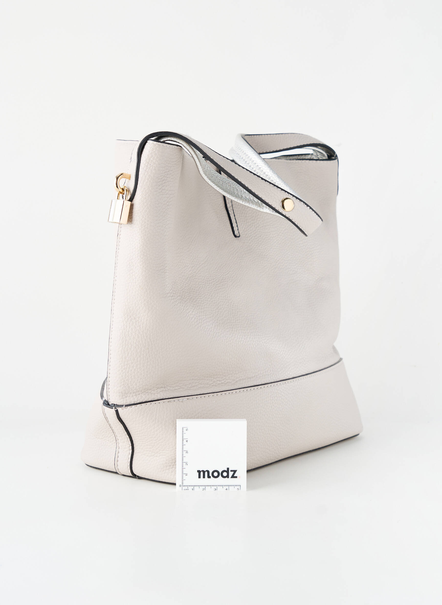 Sac cuir grainé forme rectangulaire gris SOPHIA DELLI femme
