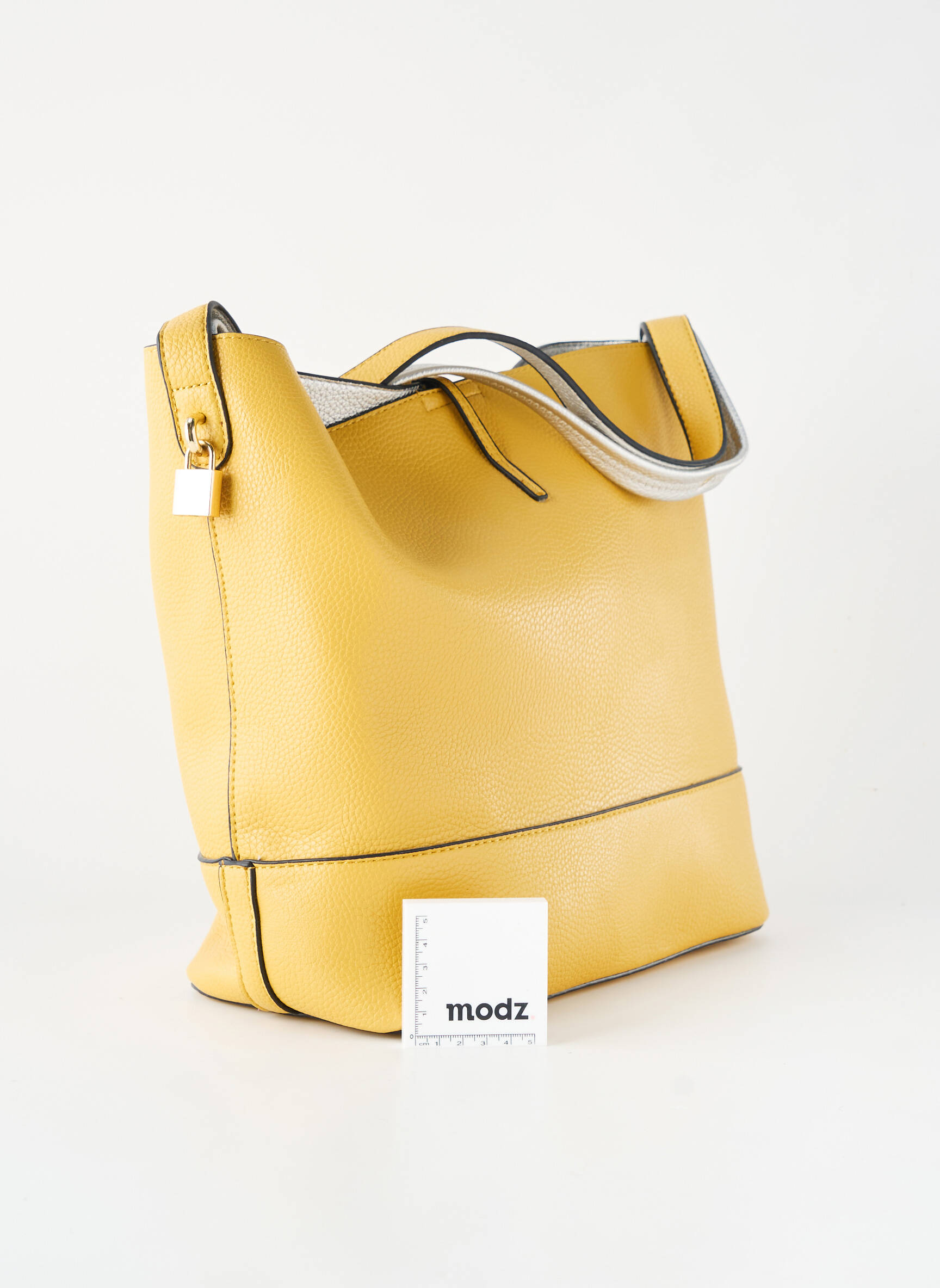Sac cuir grainé forme rectangulaire jaune SOPHIA DELLI femme