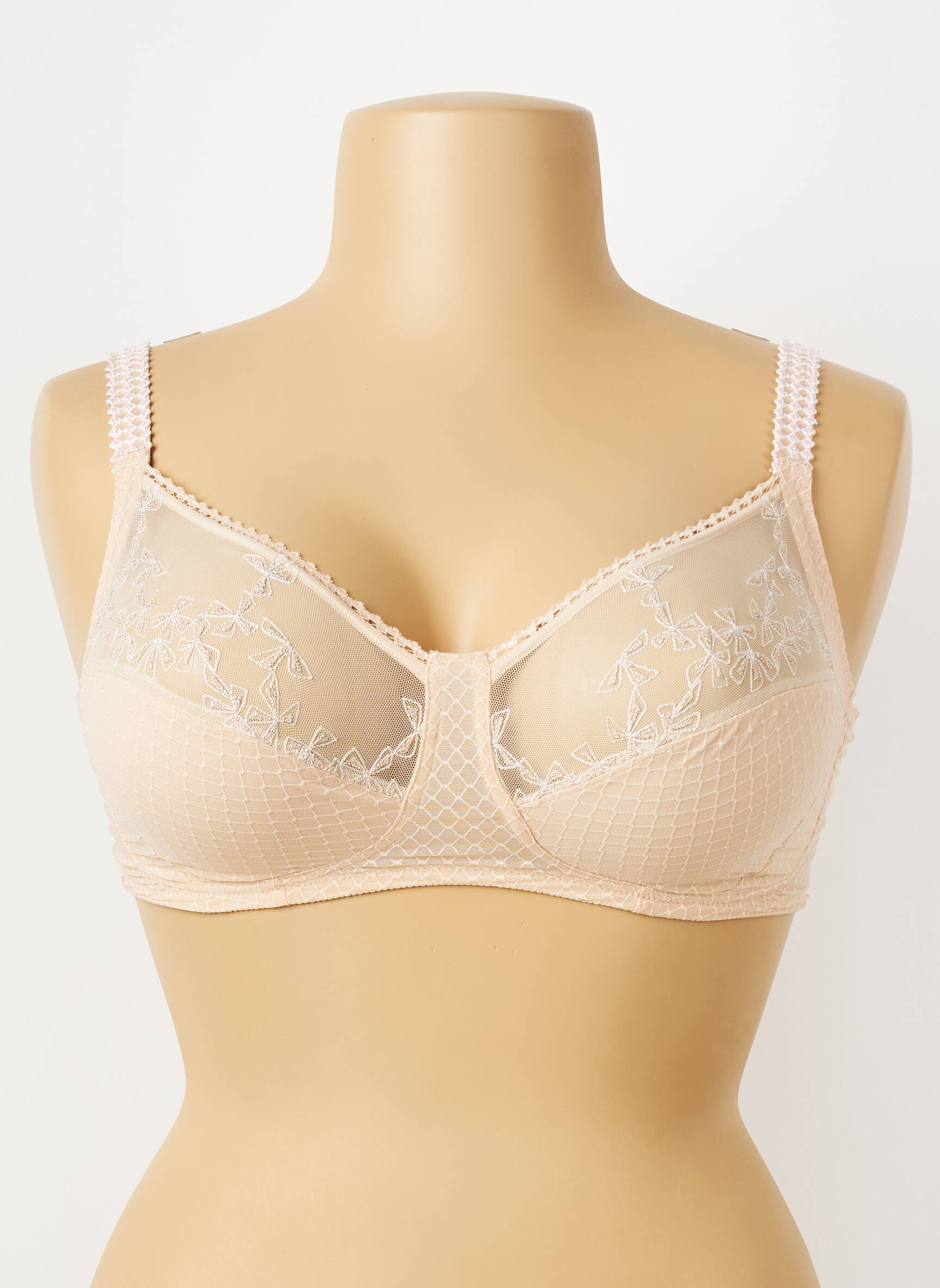 Soutien-gorge effet matière satinée haut soutien-gorge emboitant beige CHANTELLE femme