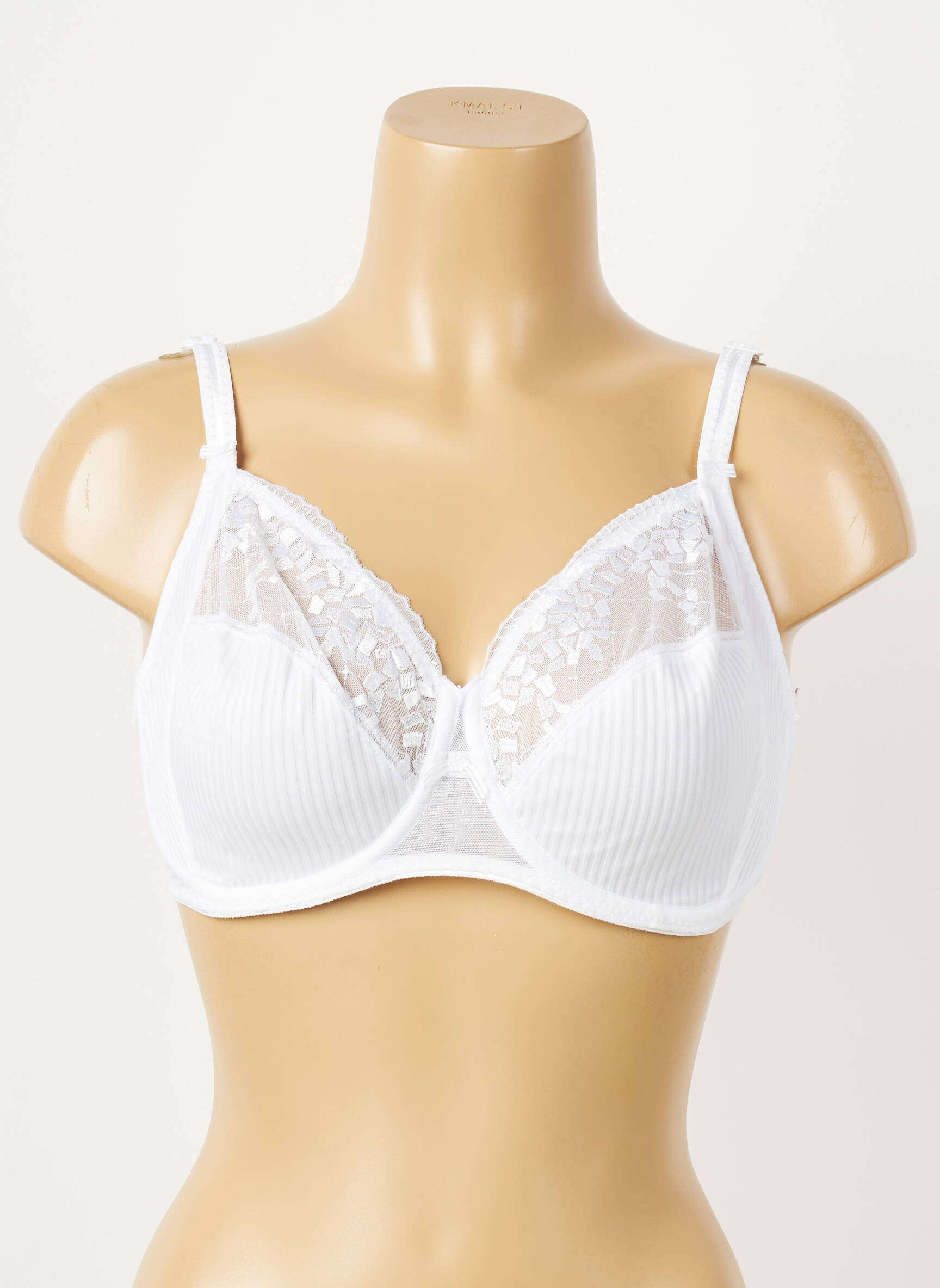 Soutien-gorge légère et transparente haut soutien-gorge emboitant blanc CHANTELLE femme