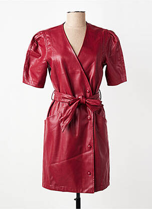 Robe courte manches courtes manches courtes rouge VERO MODA femme