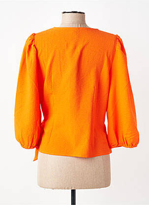 Top coupe cintrée manches 3/4 orange VERO MODA femme
