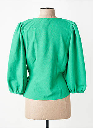 Top coupe cintrée manches 3/4 vert VERO MODA femme