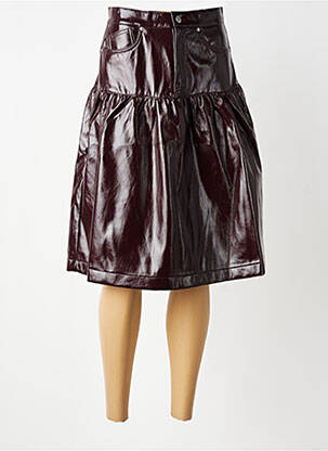 Jupe mi-longue taille haute rouge VERO MODA femme