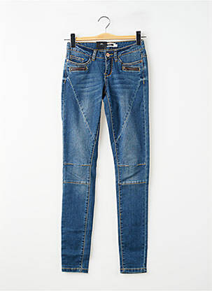 Jeans skinny tissage brut taille basse bleu NOISY MAY femme