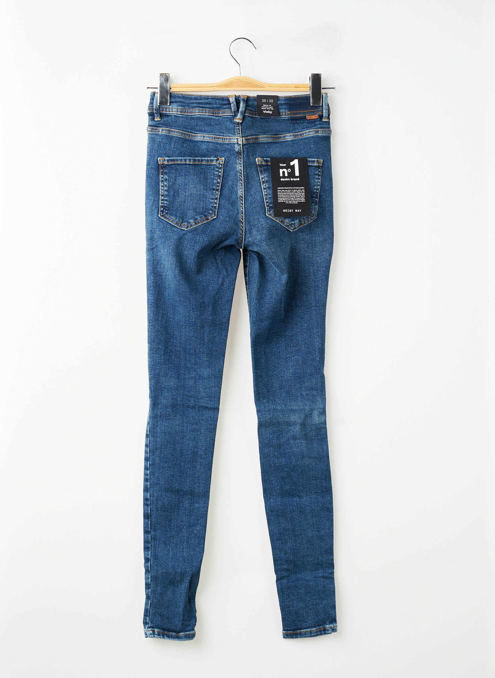 Jeans skinny taille normale taille normale bleu NOISY MAY femme