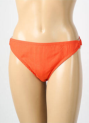 Bas de maillot de bain effet matière satinée culotte orange VERO MODA femme