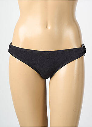 Bas de maillot de bain effet matière satinée culotte noir PIECES femme