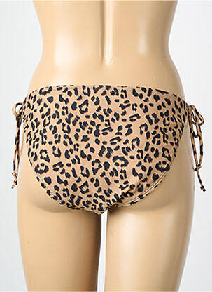 Bas de maillot de bain effet matière satinée bikini beige VERO MODA femme