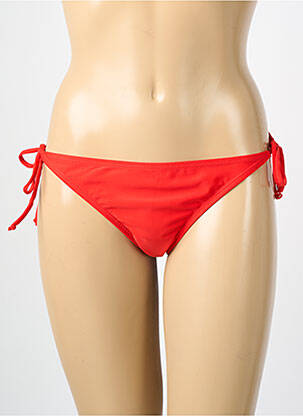 Bas de maillot de bain tissage satiné bikini rouge VERO MODA femme