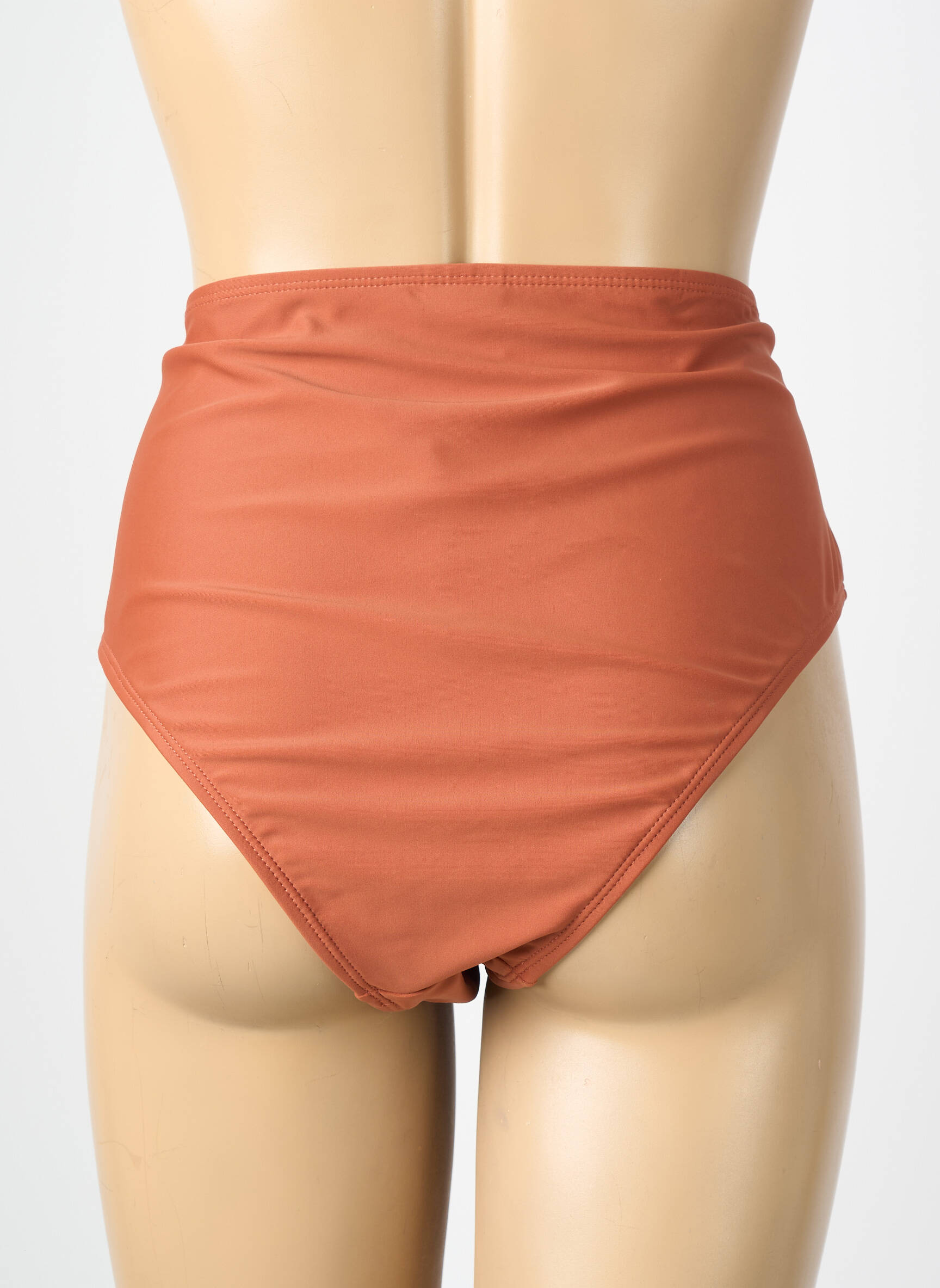 Bas de maillot de bain effet matière satinée culotte marron VERO MODA femme