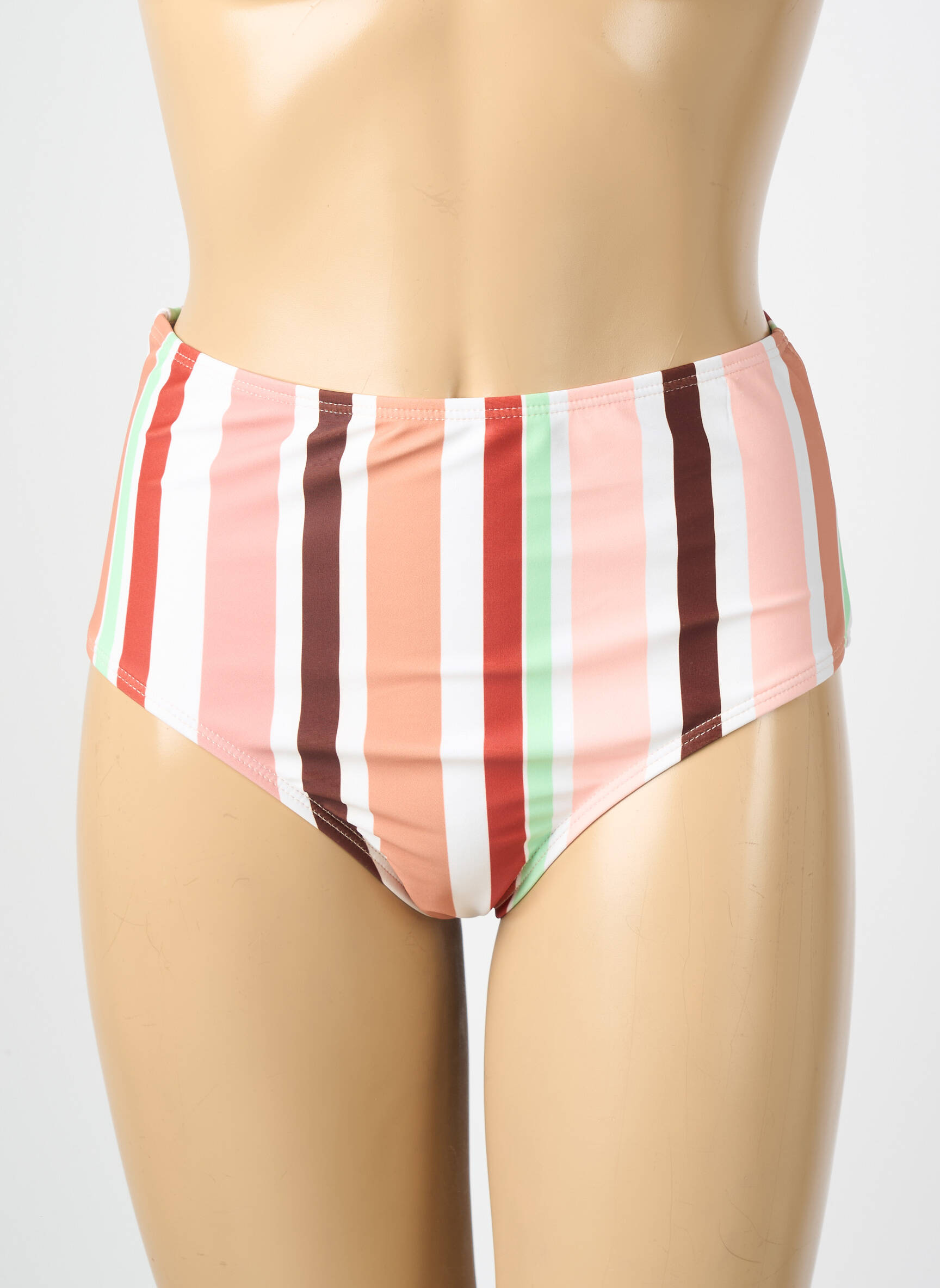 Bas de maillot de bain tissage satiné culotte orange VERO MODA femme