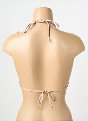 Haut de maillot de bain fermeture liens à nouer haut soutien-gorge avec mousse de rembourrage amovible rose PIECES femme