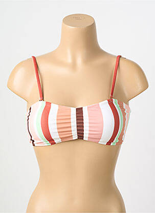 Haut de maillot de bain stretch haut soutien-gorge avec mousse de rembourrage amovible orange VERO MODA femme