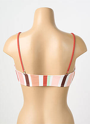 Haut de maillot de bain stretch haut soutien-gorge avec mousse de rembourrage amovible orange VERO MODA femme