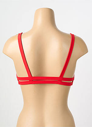 Haut de maillot de bain stretch haut soutien-gorge avec mousse de rembourrage amovible rouge PIECES femme