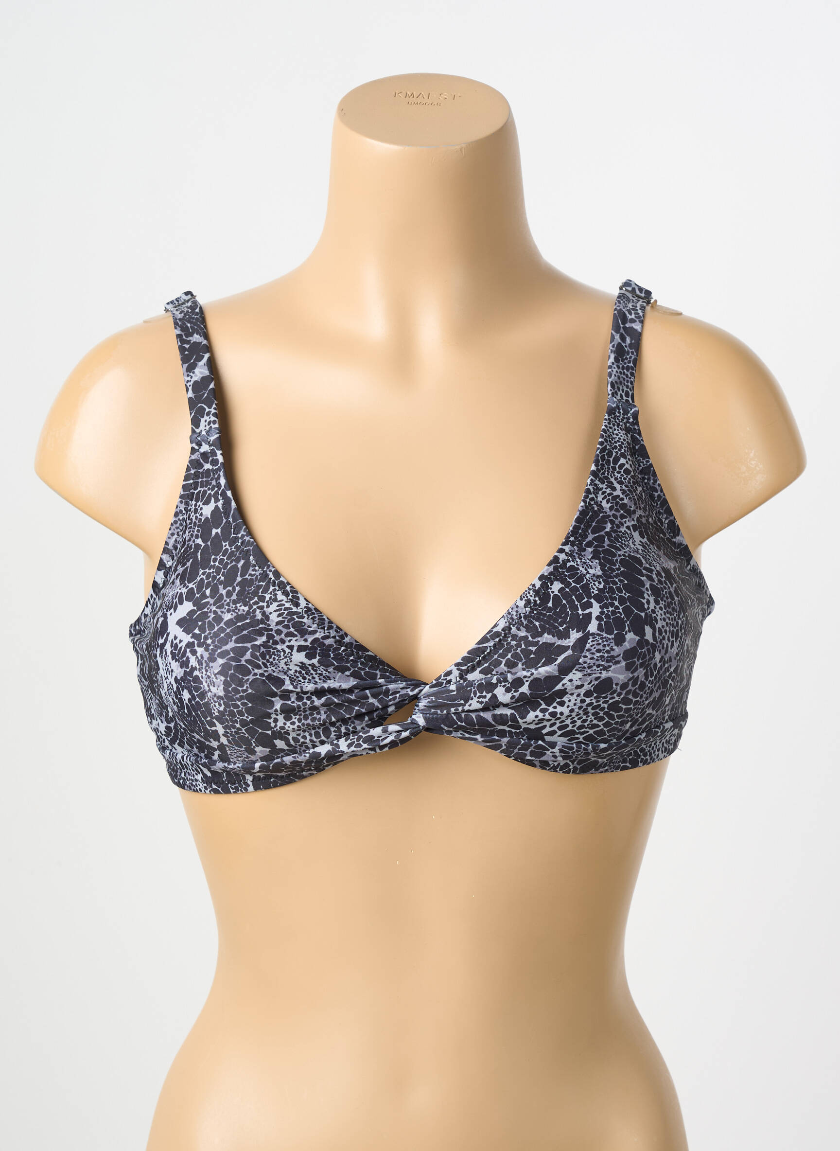 Haut de maillot de bain stretch haut soutien-gorge avec mousse de rembourrage amovible gris VERO MODA femme