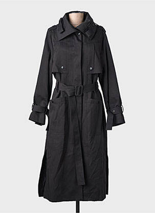 Trench tissage popeline sans capuche noir ZHRILL femme