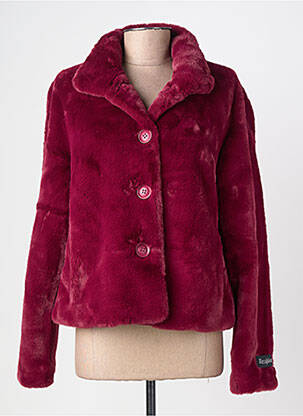 Manteau court poches sans capuche rouge RINO & PELLE femme