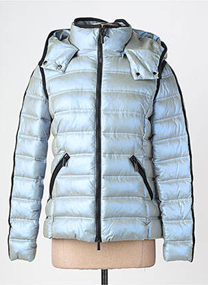 Doudoune manches longues a capuche bleu DANIELA COOL femme