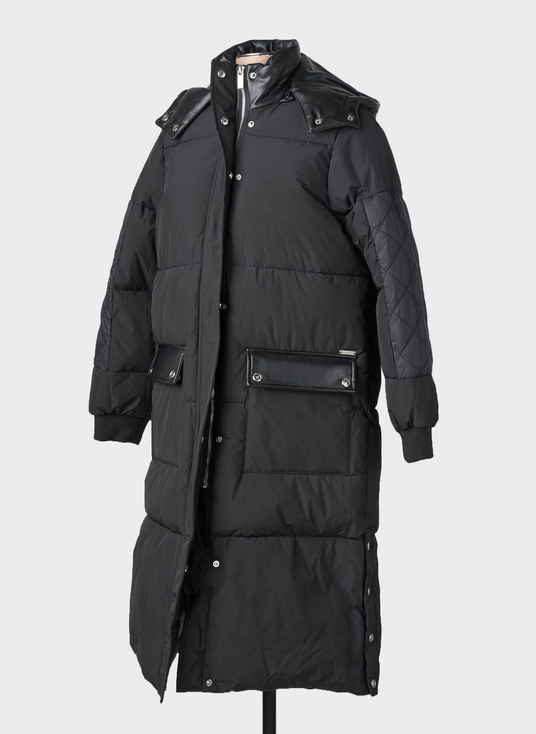 Doudoune manches longues a capuche noir KAPORAL femme