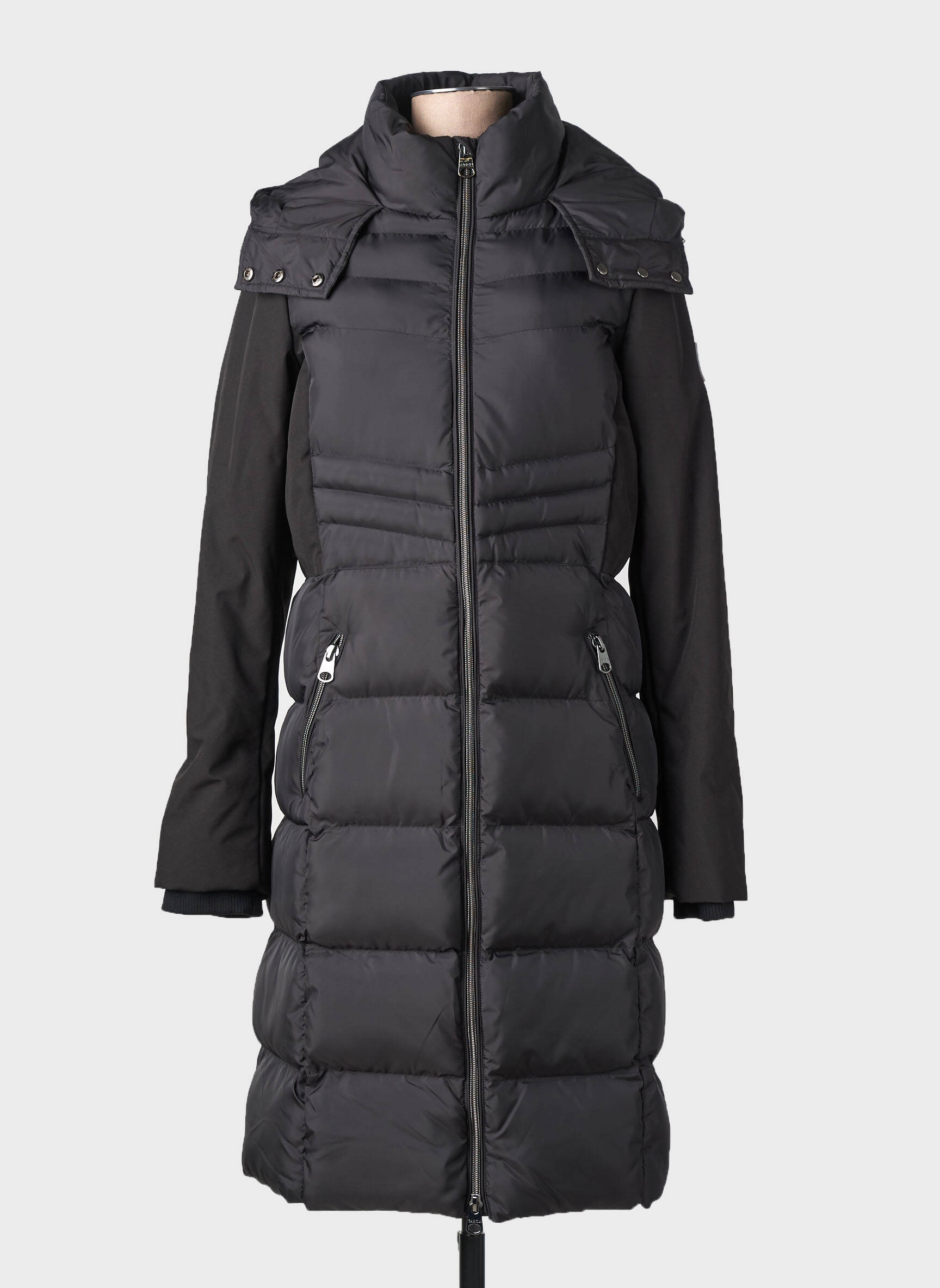 Doudoune manches longues a capuche noir GARCIA femme