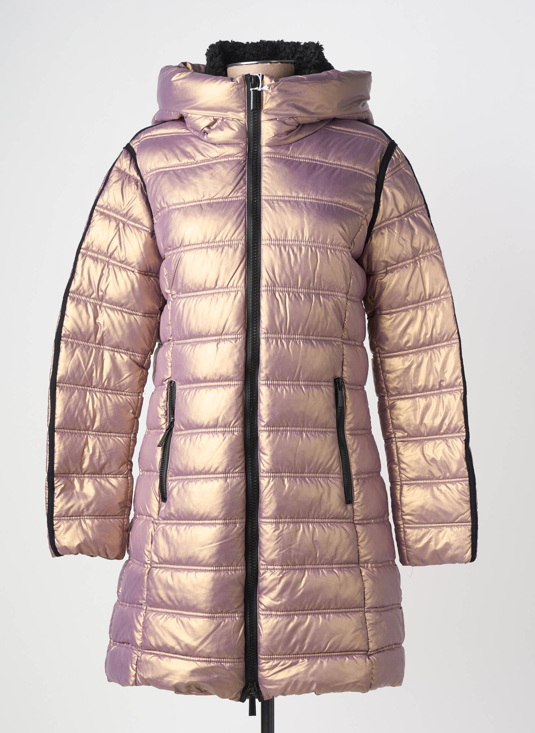Doudoune manches longues a capuche or DANIELA COOL femme