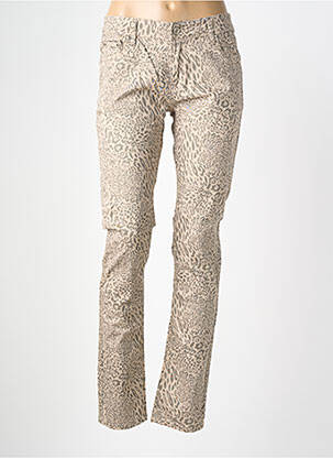 Pantalon droit stretch taille normale marron ONADO femme