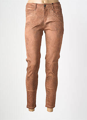 Pantalon slim skinny taille normale marron EVA KAYAN femme