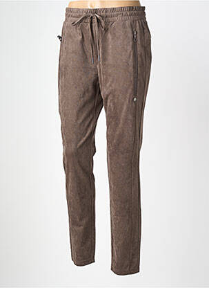 Pantalon droit stretch taille normale marron ZHRILL femme