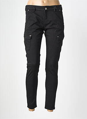 Pantalon cargo poches taille normale noir KAPORAL femme
