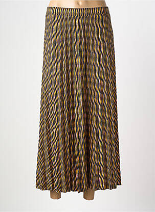 Jupe longue imprimé fantaisie marron SURKANA femme