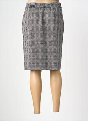 Jupe courte taille élastique gris TONI femme