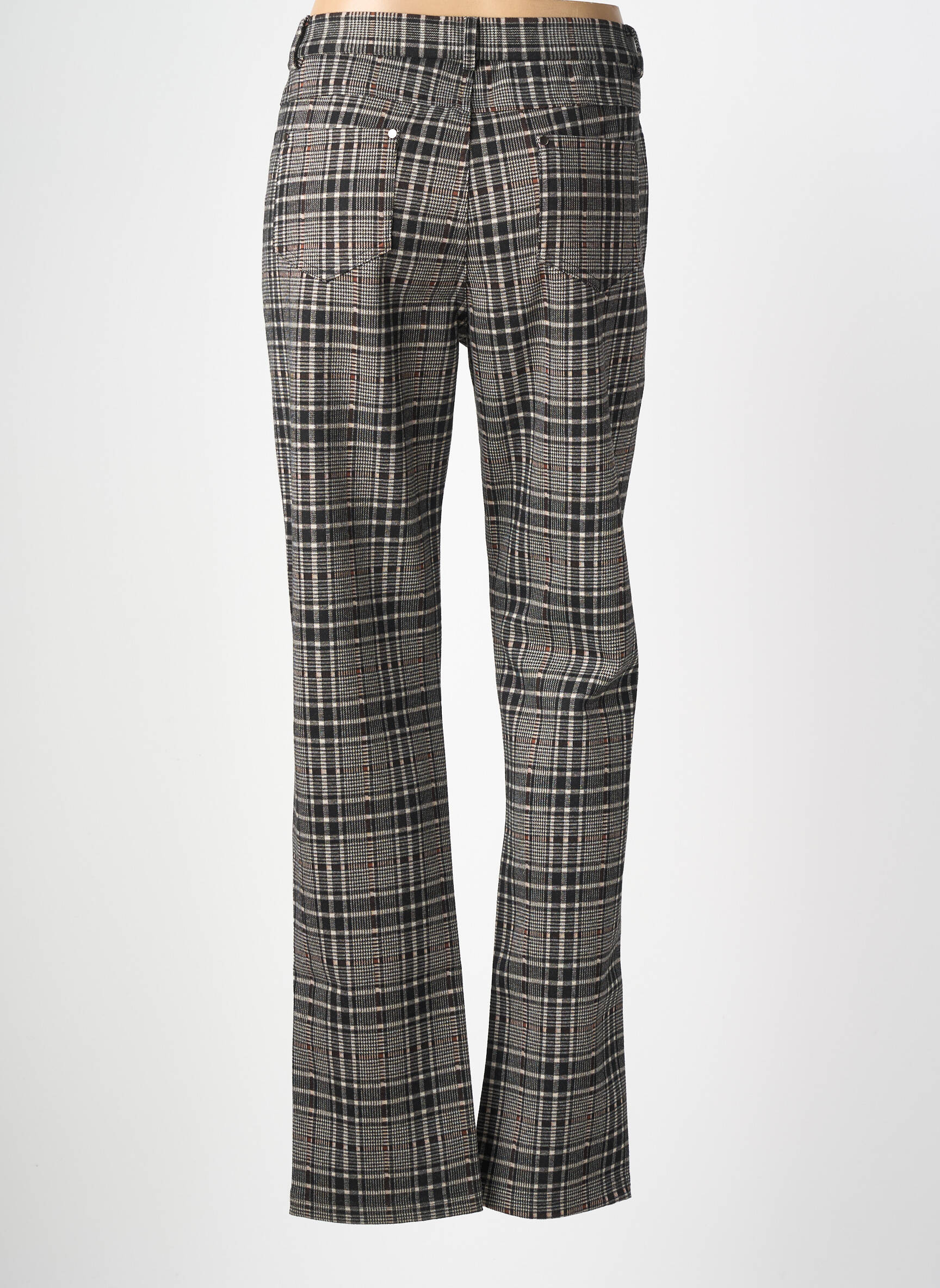 Pantalon droit stretch taille normale gris TINTA femme