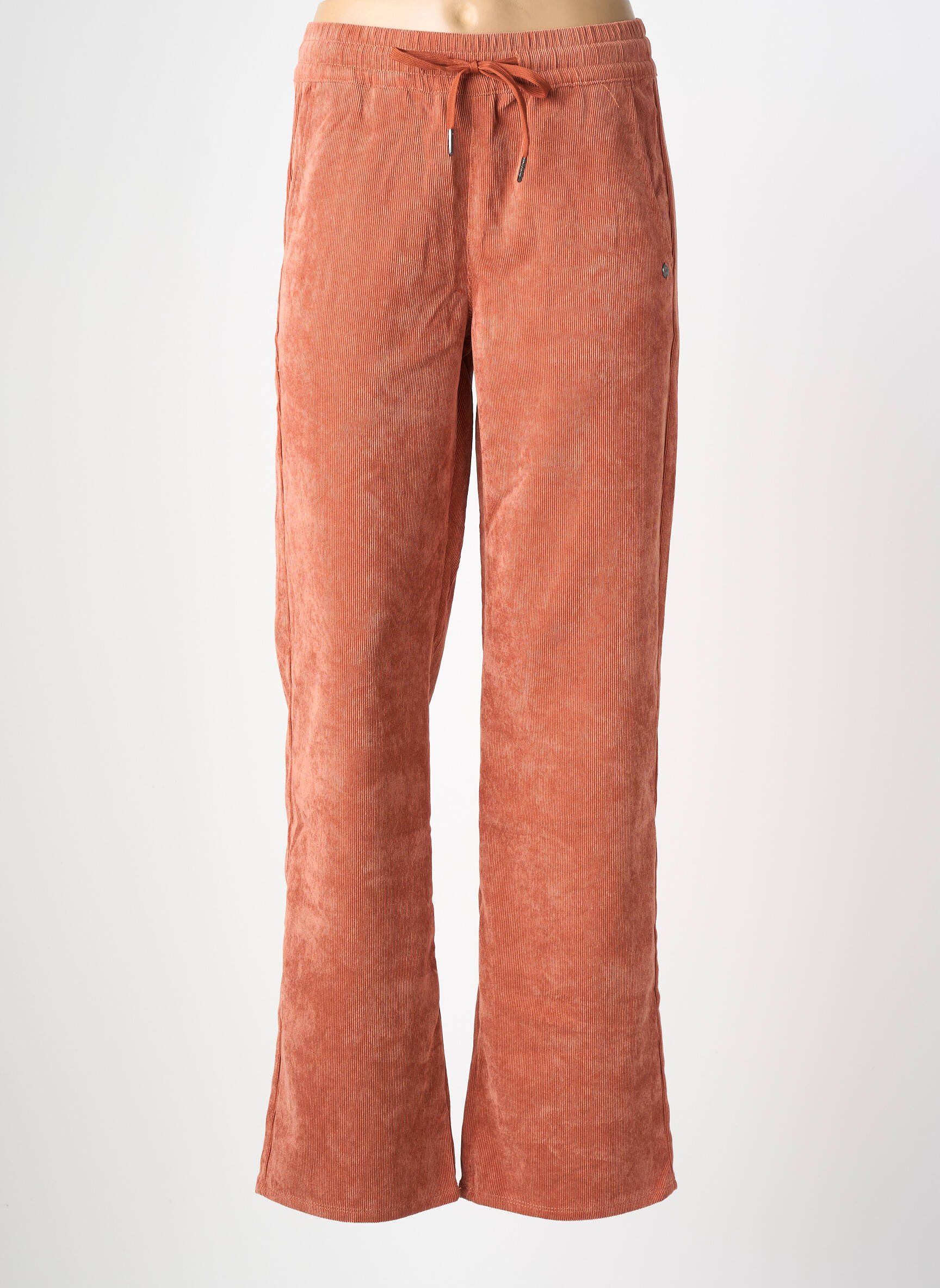 Pantalon droit taille élastique taille normale rose GARCIA femme