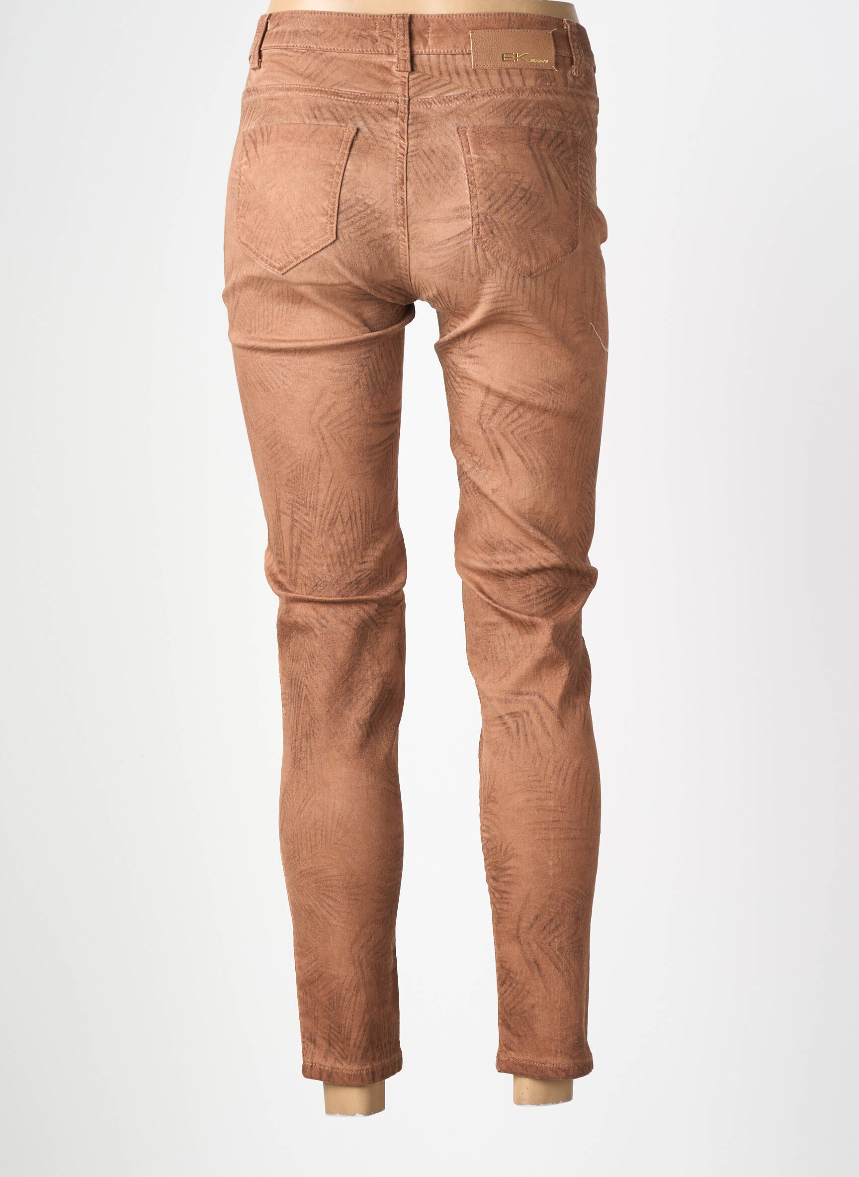 Pantalon slim skinny taille normale marron EVA KAYAN femme