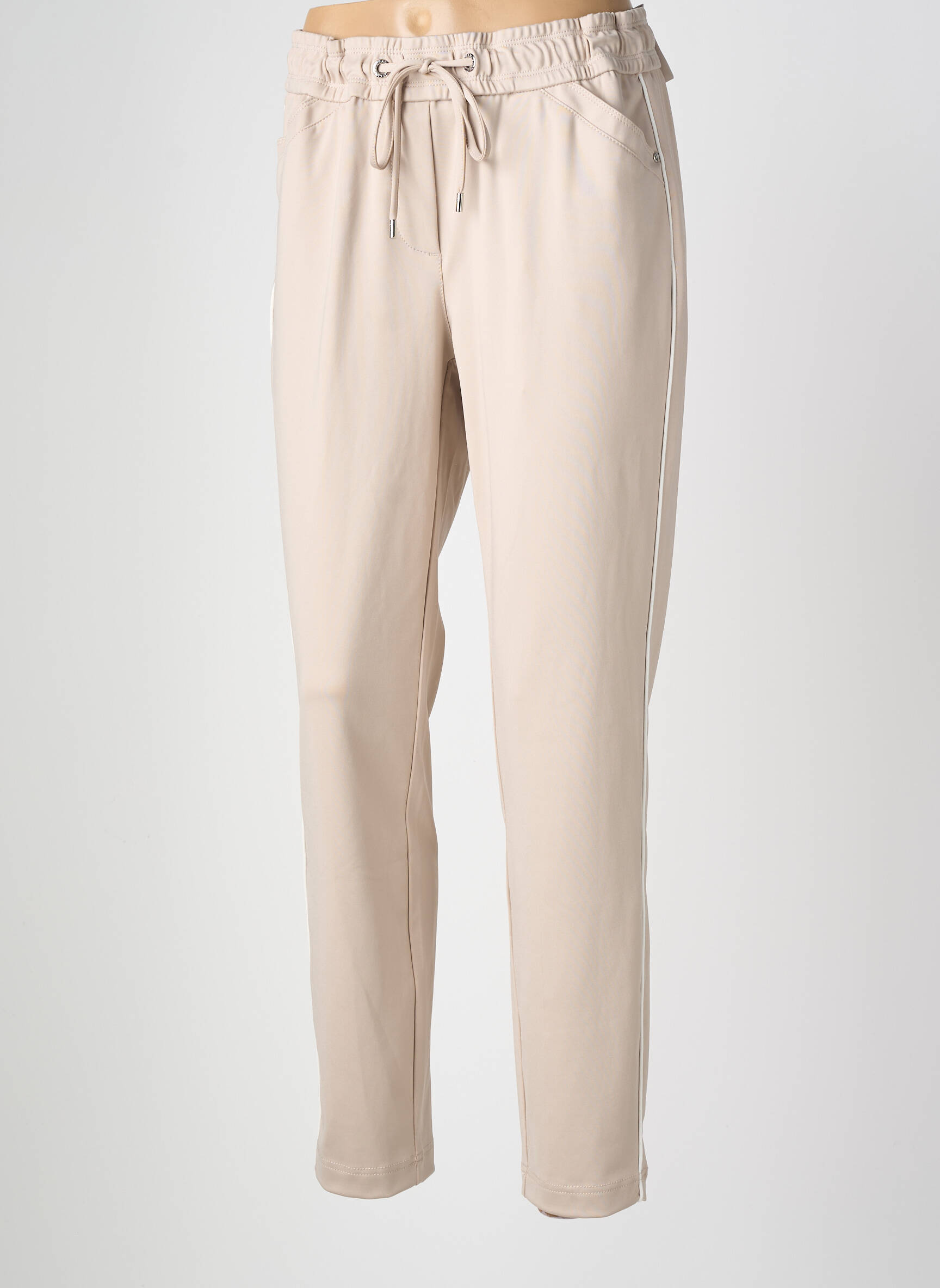 Pantalon slim taille élastique taille normale beige CECIL femme