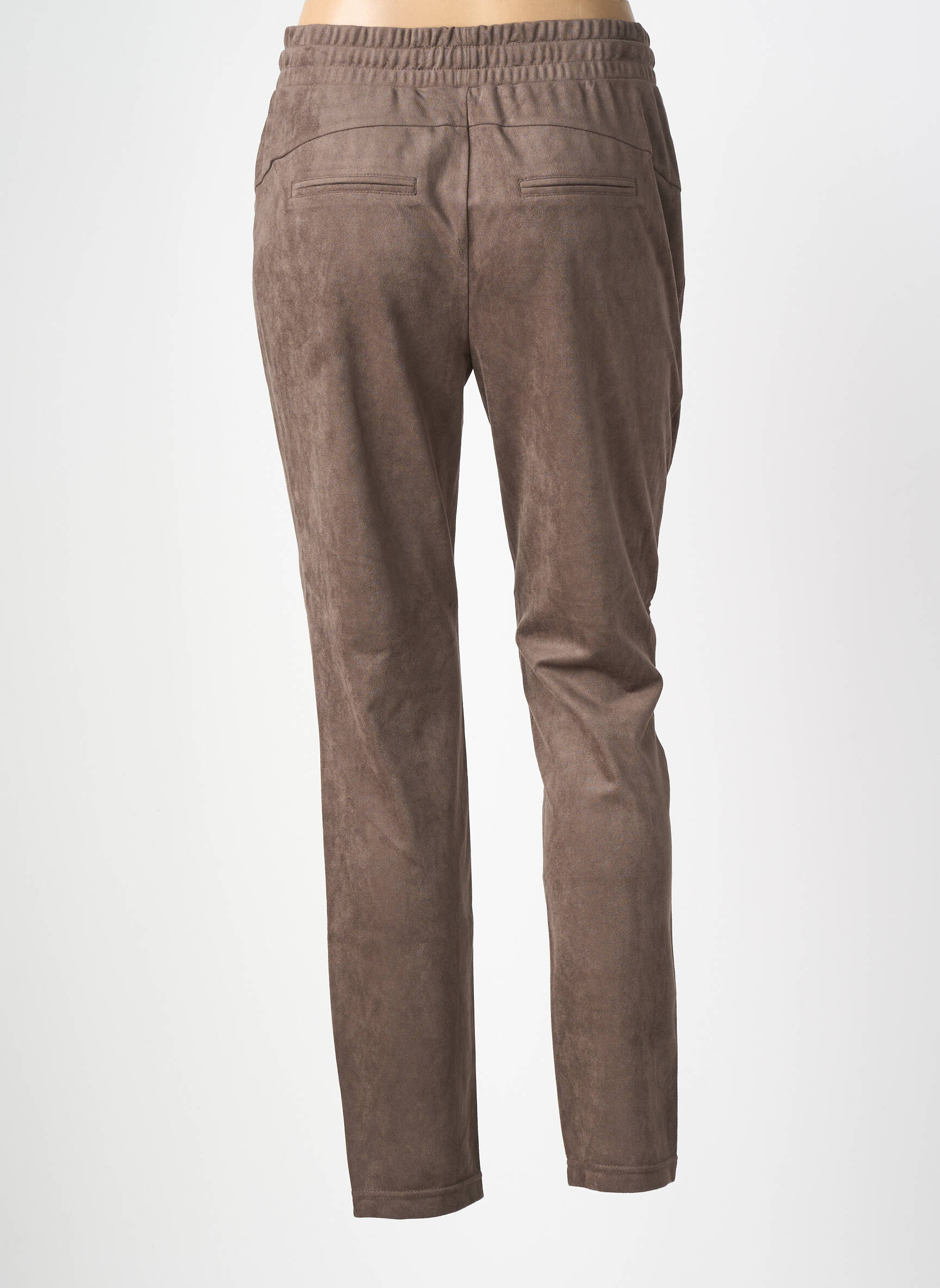 Pantalon droit stretch taille normale marron ZHRILL femme