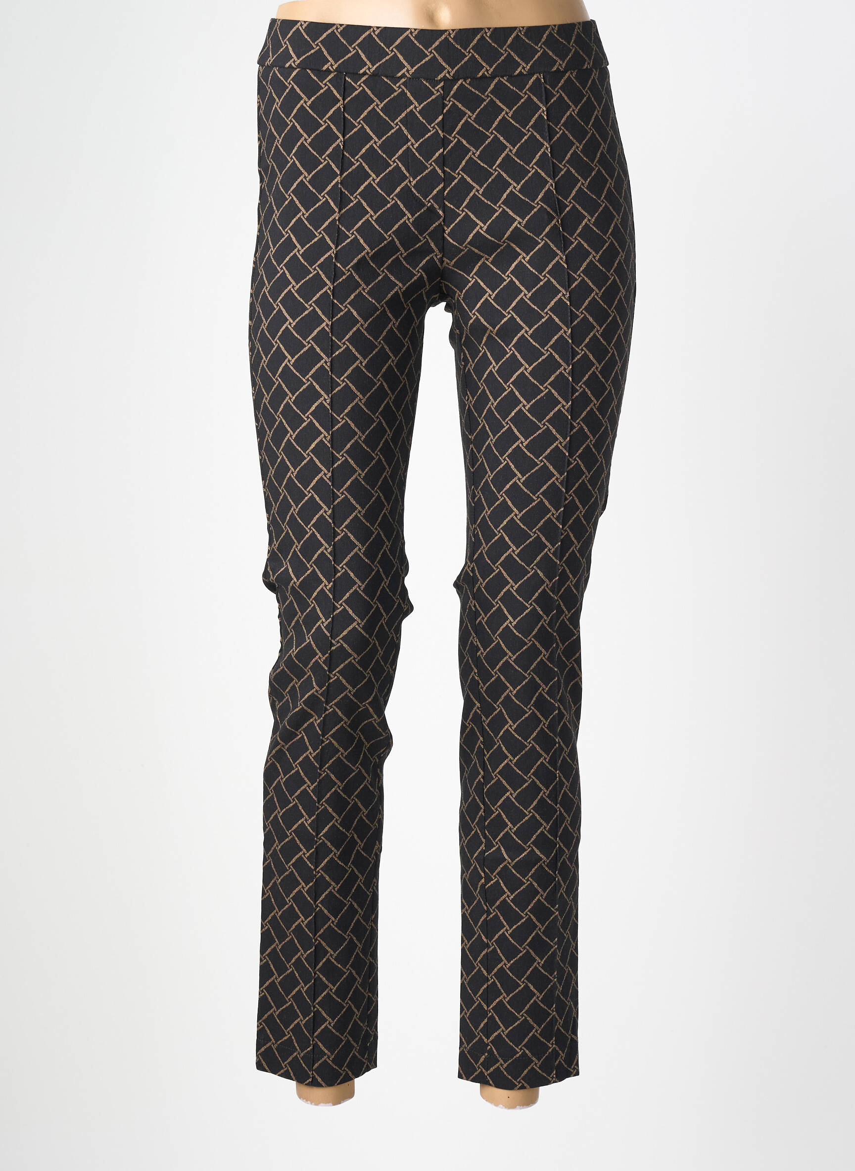Pantalon slim taille élastique taille normale noir TONI femme