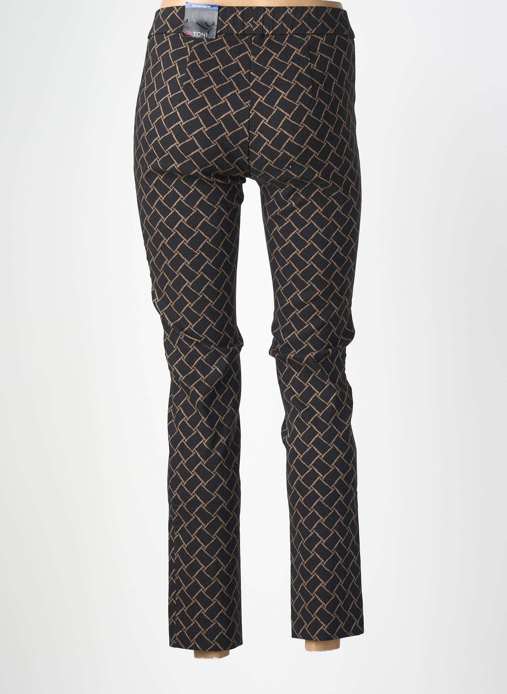 Pantalon slim taille élastique taille normale noir TONI femme