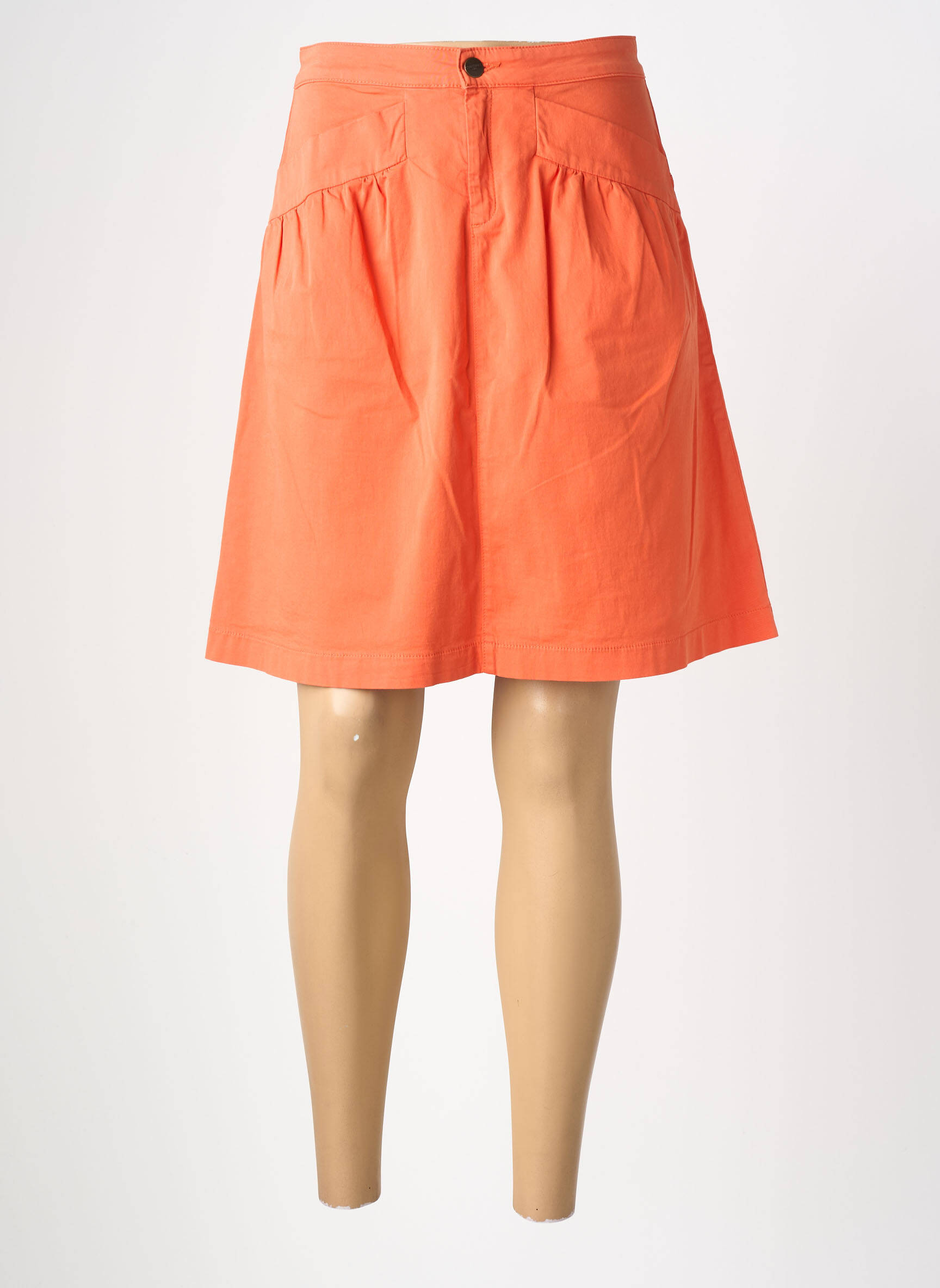 Jupe courte coupe évasée orange COUTURIST femme