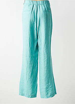 Pantalon large fermeture zippée sous rabat boutonné taille normale bleu TONI femme