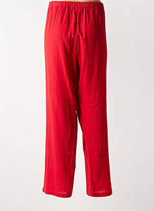 Pantalon droit tissage crêpe taille normale rouge LA FIANCÉE femme