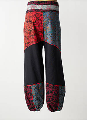 Pantalon droit tissage popeline taille normale noir COTON DU MONDE femme