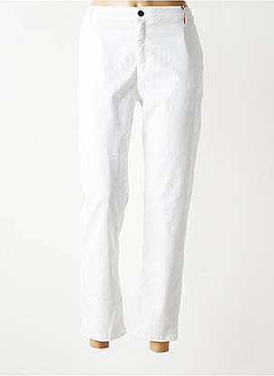 Pantalon chino stretch taille normale blanc COUTURIST femme