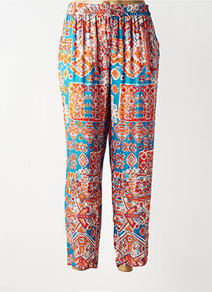 Pantalon droit tissage popeline taille normale orange BARILOCHE femme